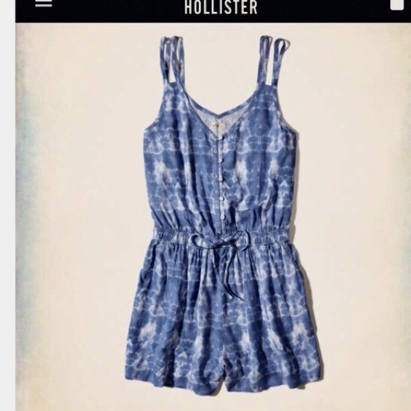 hollister blue romper